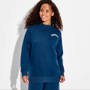Women's Unwell Good Company Graphic Pullover Sweatshirt - Blue XXL
